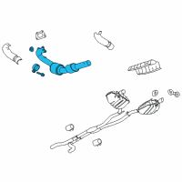 OEM 2015 Chevrolet Camaro Converter & Pipe Diagram - 22980286