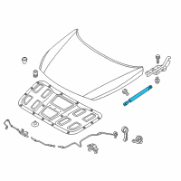 OEM Hyundai Sonata LIFTER-Hood, RH Diagram - 81171-C1500