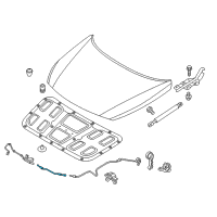 OEM 2016 Hyundai Sonata Cable Assembly-Hood Latch Release Diagram - 81190-C2100