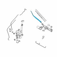 OEM Hyundai Windshield Wiper Arm Assembly(Driver) Diagram - 98310-2S000