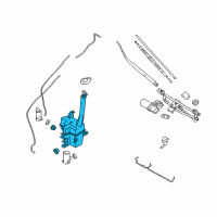 OEM 2013 Hyundai Tucson Windshield Washer Reservoir Assembly Diagram - 98620-2S000