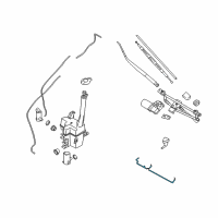 OEM 2011 Hyundai Tucson Hose & Connector Assembly-Windshield Washer Diagram - 98660-2S100