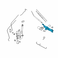 OEM Hyundai Tucson Linkage Assembly-Windshield Wiper Diagram - 98120-2S000