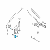 OEM Hyundai Tucson Rear Windshield Washer Motor & Pump Assembly Diagram - 98510-2S100