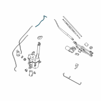 OEM 2013 Hyundai Tucson Hose & Connector Assembly-Windshield Washer Diagram - 98660-2S000