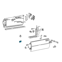 OEM 1994 Chevrolet Camaro Hinge Asm, Front Side Door Lower Diagram - 16631042