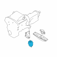 OEM Infiniti M37 INSULATOR - Engine Mounting, Front Diagram - 11220-1MA0A