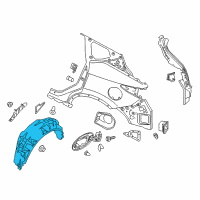 OEM 2020 Nissan Murano Protector-Rear Wheel House RH Diagram - 76748-9UA0A