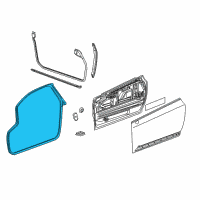 OEM 2014 Cadillac ELR Weatherstrip On Body Diagram - 23227436