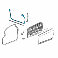 OEM 2016 Cadillac ELR Door Weatherstrip Diagram - 23460380