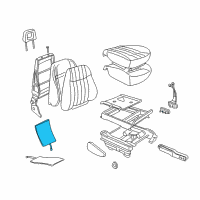 OEM Pontiac Heater Asm, Driver Seat Back Cushion Diagram - 89042097