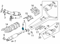 OEM Kia Optima Hanger-Exhaust Pipe Diagram - 28761C1500