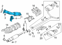 OEM Kia K5 Front Muffler Assembly Diagram - 28610L0800