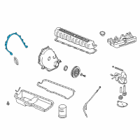 OEM 2000 Jeep Grand Cherokee Gasket-Front Cover Diagram - 53010441