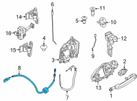 OEM 2021 BMW M8 Gran Coupe BOWDEN CABLE, DOOR OPENER, F Diagram - 51-21-7-428-533