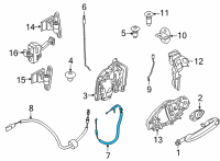 OEM 2021 BMW 840i Gran Coupe Door Latch Cable Diagram - 51517428527