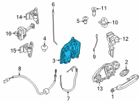 OEM 2021 BMW 840i Gran Coupe Door Lock Diagram - 51217477686