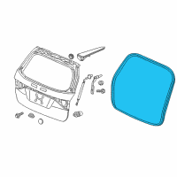 OEM Honda Odyssey Weatherstrip, Tailgate Diagram - 74440-TK8-A01