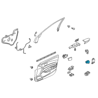 OEM Acura TLX Switch Assembly, Remote Control Mirror Diagram - 35190-TX4-H21