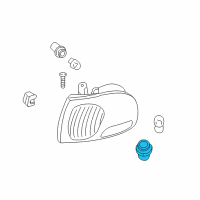 OEM 2002 Nissan Quest Side Combination Lamp Socket Assembly Diagram - 26242-7B000