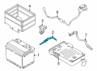 OEM Nissan Bracket-Battery Mounting Diagram - F4866-6LAMA