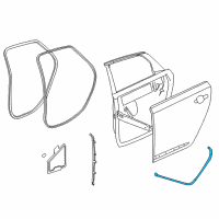 OEM 2019 Cadillac XTS Rear Weatherstrip Diagram - 23297407