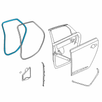 OEM 2013 Cadillac XTS Weatherstrip On Body Diagram - 23142208