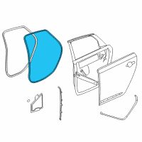 OEM 2017 Cadillac XTS Door Weatherstrip Diagram - 20864656