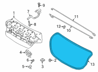 OEM 2022 Hyundai Elantra W/STRIP-Trunk Lid OPNG Diagram - 81061-AB000