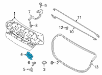 OEM Hyundai Elantra Latch Assembly-Trunk Lid Diagram - 81230-AA010