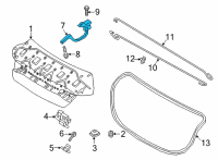 OEM Hyundai Elantra Hinge Assembly-Trunk Lid, LH Diagram - 69910-AA000