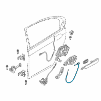 OEM 2018 BMW 540d xDrive Door Latch Cable Diagram - 51217339473