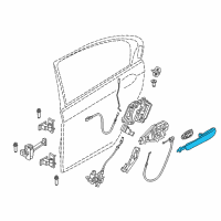 OEM 2018 BMW 540i Outer Left Painted Door Handle Diagram - 51-21-8-492-175