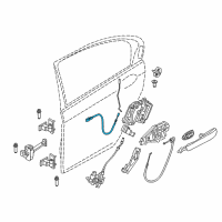 OEM 2018 BMW 540d xDrive Door Latch Cable Diagram - 51217339471