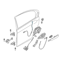 OEM 2018 BMW 540d xDrive Door Latch Cable Diagram - 51217339467