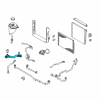 OEM 2012 BMW X6 Radiator Lower Coolant Hose Diagram - 17-12-7-576-358