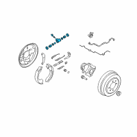 OEM 2010 Nissan Versa Cup Kit-Brake Wheel Cylinder, Rear Diagram - D4100-CX085