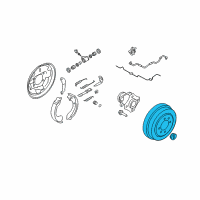 OEM 2012 Nissan Cube Drum-Brake Diagram - 43206-CJ90A