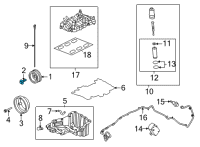 OEM Ford Fusion Crankshaft Pulley Bolt Diagram - FT4Z-6A340-A