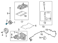 OEM 2021 Lincoln Nautilus Crankshaft Pulley Bolt Diagram - FT4Z-6A340-A