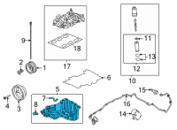 OEM 2021 Ford Bronco PAN ASY - ENGINE OIL Diagram - MB3Z-6675-B