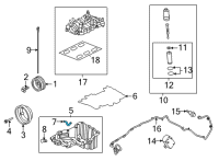 OEM 2022 Ford Bronco Oil Pan Front Seal Diagram - KT4Z-6710-B