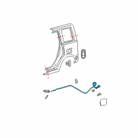 OEM 2006 Scion xB Release Cable Diagram - 77035-52040