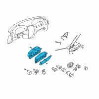 OEM 2004 Hyundai Accent Cluster Assembly-Instrument(Mph) Diagram - 94001-25741