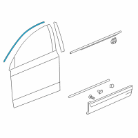 OEM 2017 Honda CR-V Molding Assy., R. FR. Door Sash Diagram - 72425-TLA-A01