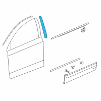 OEM 2022 Honda CR-V Garnish, L. FR. Door Center Pillar Diagram - 72470-TLA-A01
