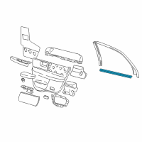 OEM 2002 Ford Taurus Belt Weatherstrip Diagram - F6DZ-5425860-B