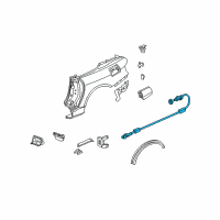 OEM Honda S2000 Cable, Fuel Lid Opener Diagram - 74411-S2A-A00