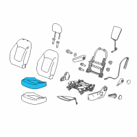 OEM Chevrolet Spark Seat Cushion Pad Diagram - 95433641