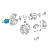 OEM 2019 Lexus NX300h Pulley, Alternator W/Clutch Diagram - 27415-0W170
